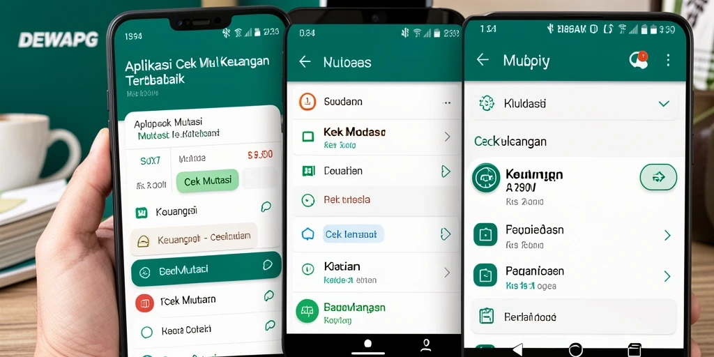 Antarmuka DEWAPG menampilkan mutasi keuangan secara real-time.