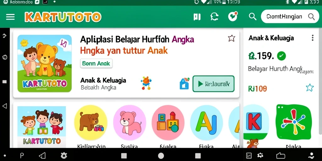 Antarmuka aplikasi KARTUTOTO yang ceria dan edukatif.
