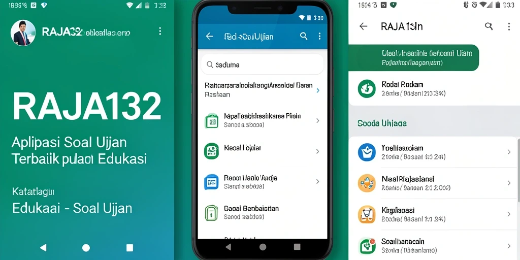 Tampilan antarmuka RAJA132 yang intuitif untuk soal ujian.