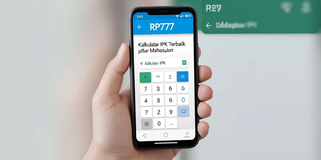 Antarmuka utama RP777 yang menunjukkan fitur Kalkulator IPK.