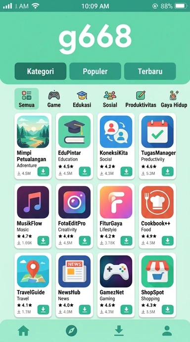 Temukan Aplikasi Populer & Kanal Uji di g668—Platform Pilihan Terbaik