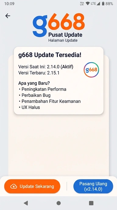 Riwayat Versi g668 untuk Pengguna Android